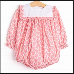 Stitchy Fish Heart Beats for you Bubble Romper Valentines
9 months